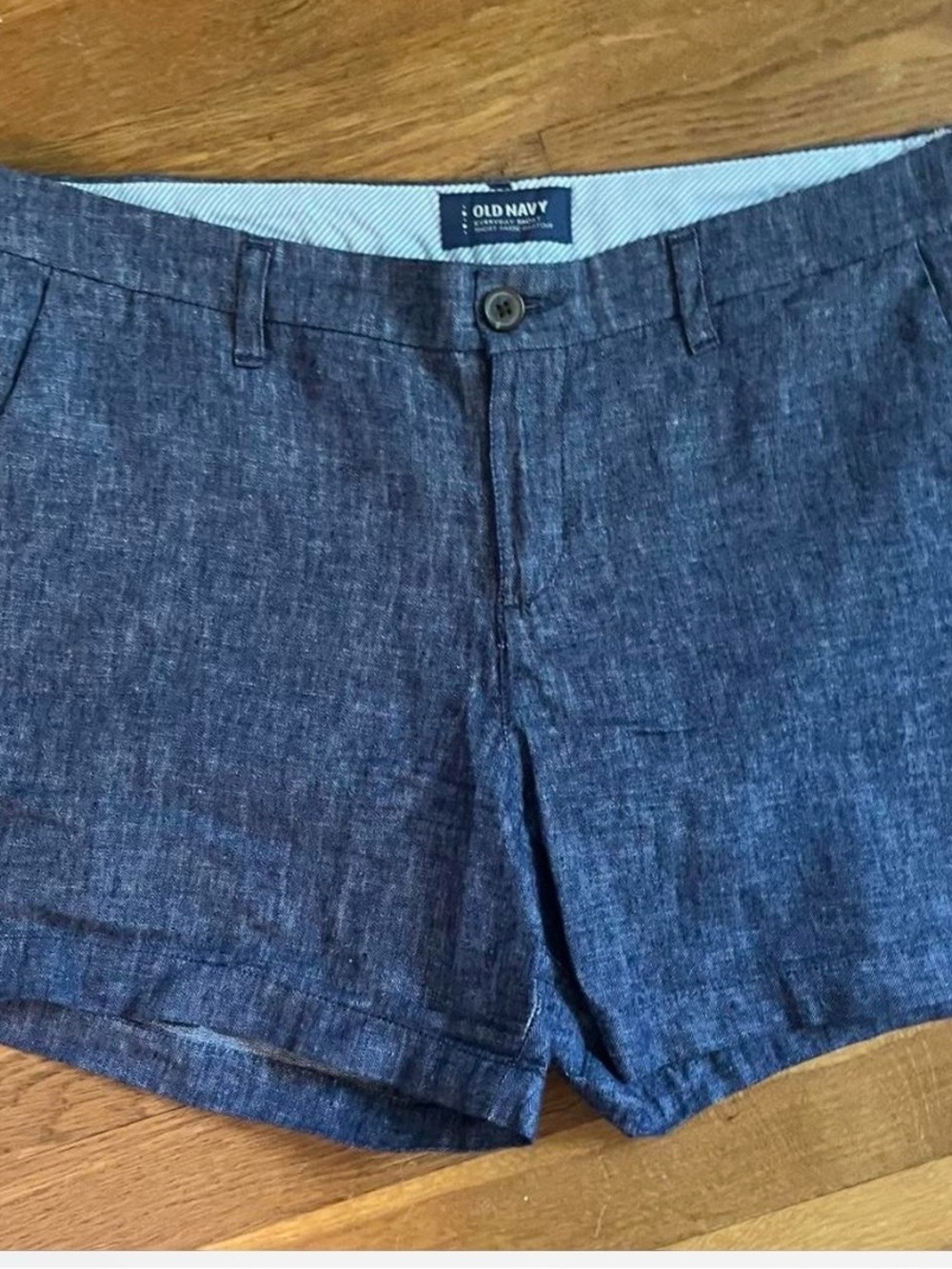 Old Navy Women’s  Dark Blue Flat-Front Shorts